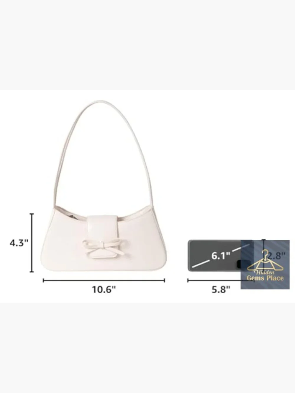 Patent Leather Hobo Shoulder Bag Bow Purse Y2K Trendy